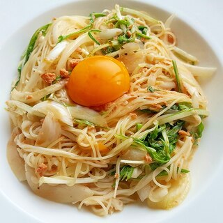 一工夫でカロリーオフ☆生たらこパスタ